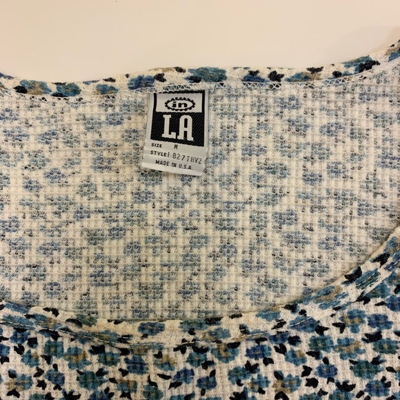 Vintage floral print cropped to size Med LA - Picture 2 of 3